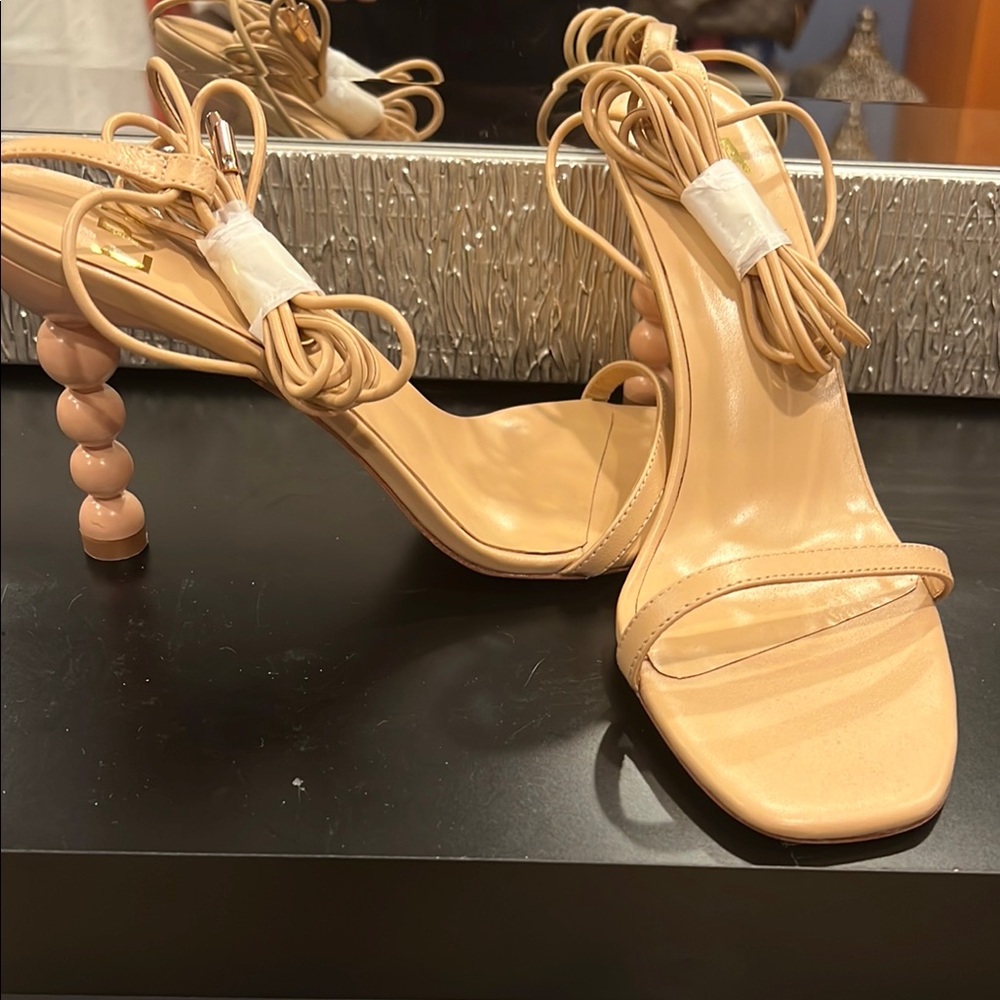 LPA women’s Elegant Nude Strappy Heels